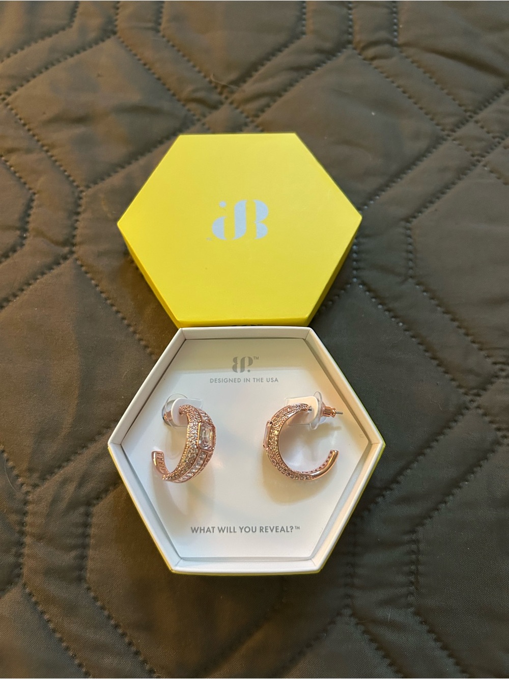 Bomb Party | OG Earrings | Gleaming Aspirations | Rose Gold Earrings | NWT